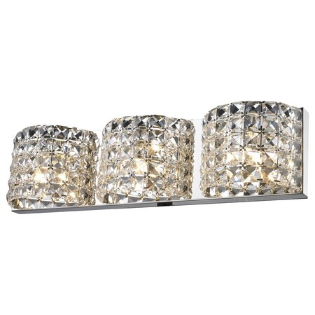 Bethel Clear Crystal Chrome Metal Light Fixture GL76
